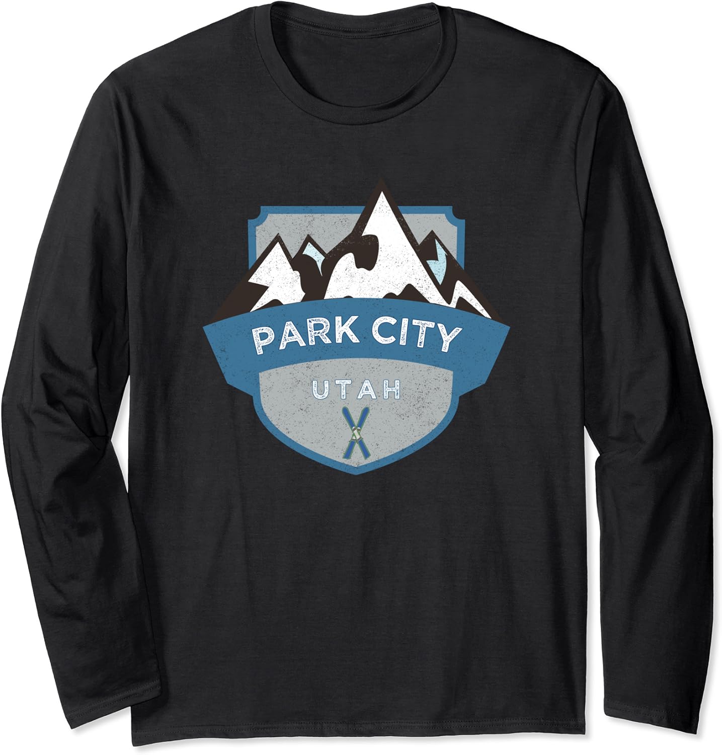 Vintage Park City, UT Illustration / Retro Logo Ski Long